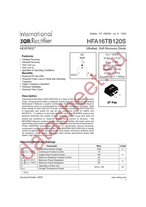 HFA16TB120S datasheet  